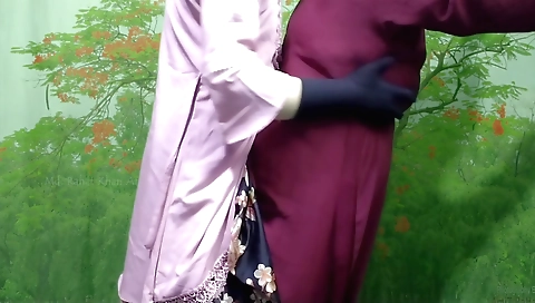 Indian housewife with neighbor makes money in her house