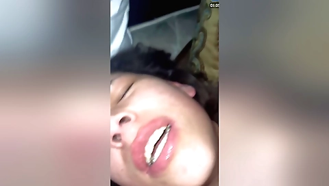 Indian slut gets pounded in her small tits in this porn movie