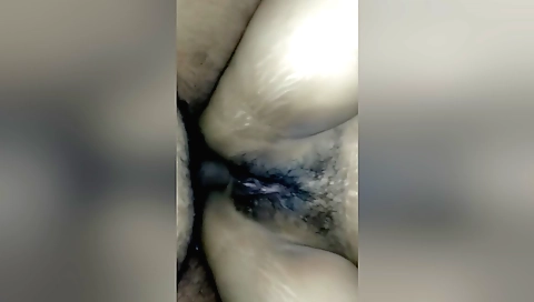 Tight anal sex in a hairy girl in the amateur movie scene