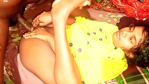 Indian teen hairy gets her pussy pounded by her husband