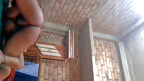 Indian girl caught naked and got fucked by the voyeur