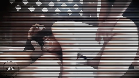 Brunette brunette rides two cocks at the same time