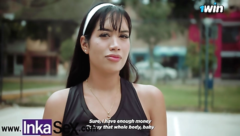 Indian girl is playing volleyball and getting banged