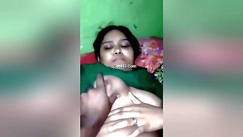 Indian brunette hairy babe fucks in POV with the camera