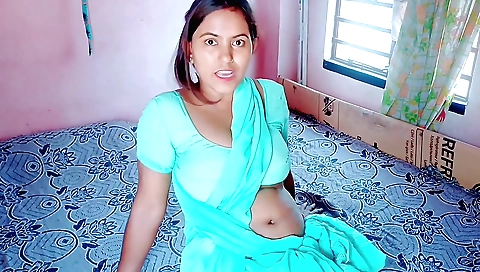 Indian stepsister-in-law in the bathroom with lover