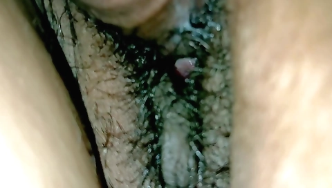 Indian hairy stepson having sex with his stepmother