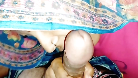 Brunette indian babe gets her mouth filled with a black dick