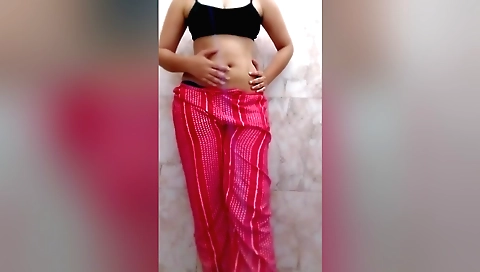 Hot blonde takes a shower and fucks in a solo video