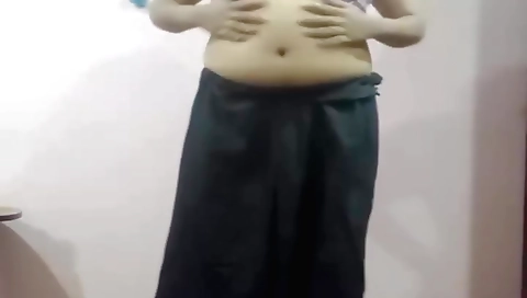 Busty amateur brunette in lingerie masturbates on web cam