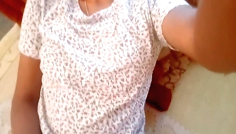 Hot amateur female masturbates with her body in a sexy solo