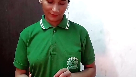 Stepsister with small tits and thin body invited to the hotel