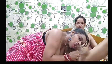 Indian stepmom teaches her stepson how to suck dick and get a facial