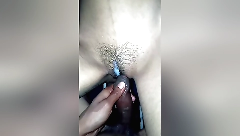 Indian hairy teen in a shaved pussy is getting banged