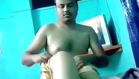 Big tits brunette is making webcam video with smile