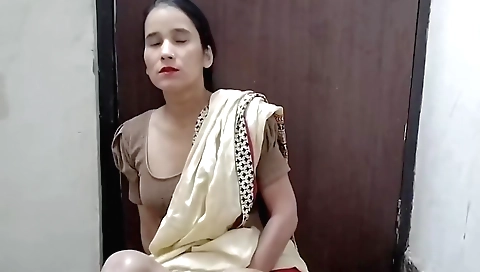 Indian woman in red dress gets fucked by boyfriend