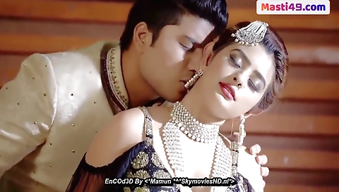 Busty brunette rides a black man and fucks her back