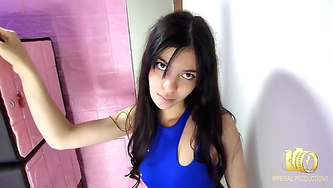 Indian teen 18+ hair tied and fucked in locker room