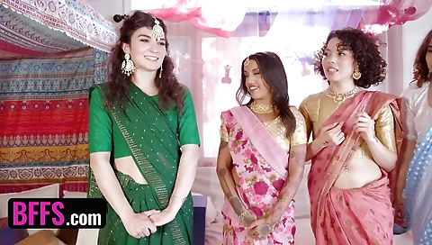 Indian teen with big cock has two stepbrothers sucking