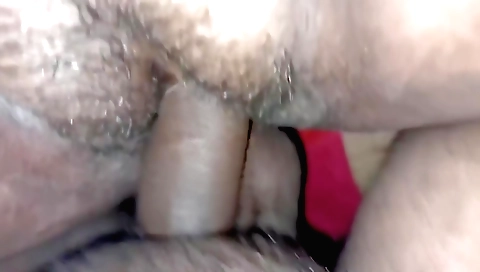 Indian girl with a hairy pussy gets penetrated by a dick