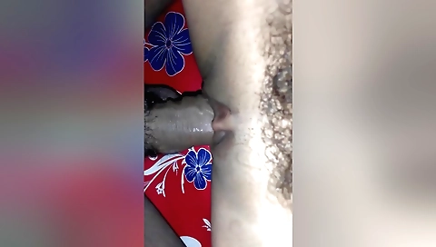 Hairy indian babe with a nice ass is getting fucked