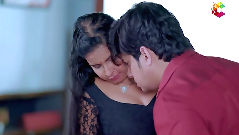 Sexy brunette with a nice body and a nice face in a short skirt