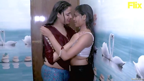 Lesbian porn video with hot brunette and a brunette