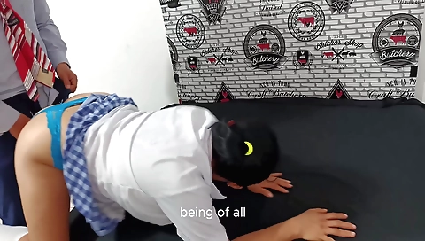 Amateur teen video shows a girl getting fucked by her teacher