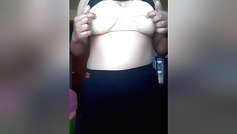 Beautiful amateur milf masturbating solo on a table