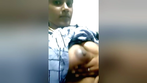 Hairy brunette in the camera shows herself off in amateur video