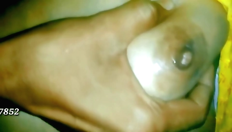 Indian amateur chick with big tits sucks her man's cock