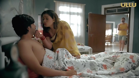 Brunette milf seduces her lover in front of the camera