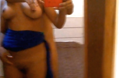 Milf with a sexy village wife trying to grab her boobs