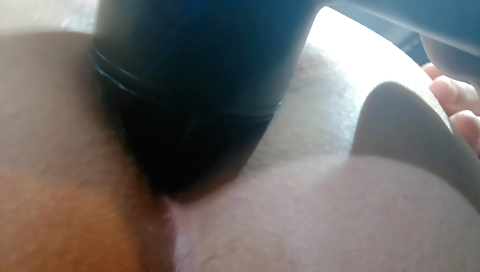 Blonde slut fucked hard with a sex machine iced at home