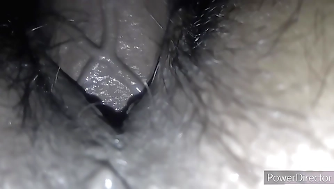 Hairy and hairy step fantasy babe with big natural boobs