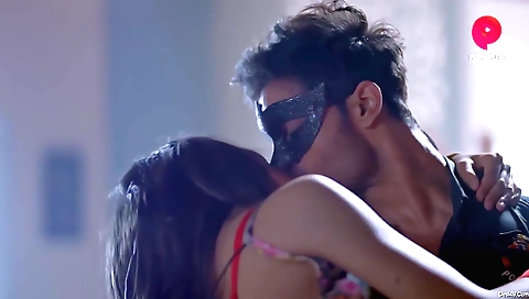 Brunette babe in white dress and stockings in the group