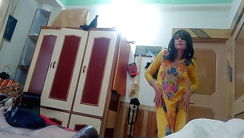 Busty brunette moves her sexy boobs to the side on webcams