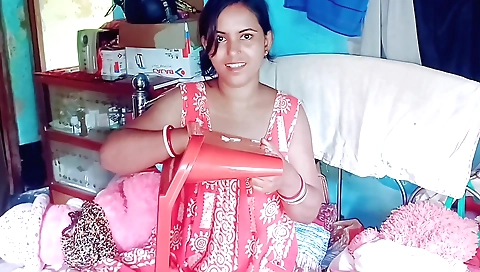 Indian brunette with natural boobs riding stepbrother's cock