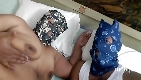 Indian woman with big tits and a sexy face getting fucked