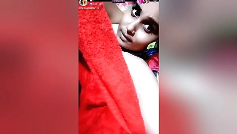 Brunette amateur shows her sexy body and hairy pussy