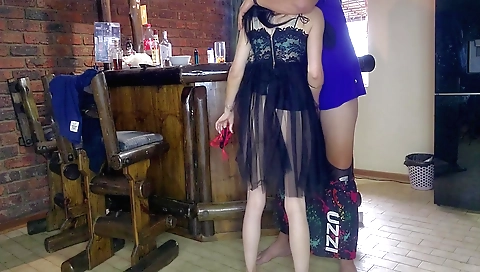 Indian friends share their buns and dicks at a dinner