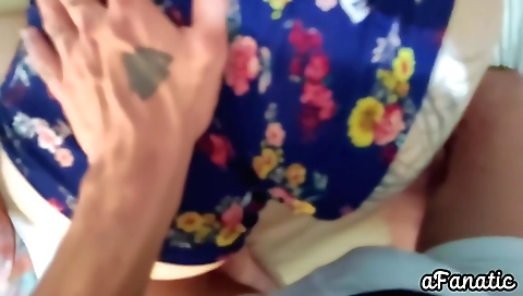 Sexy blonde enjoys her giant white ass in pov porn