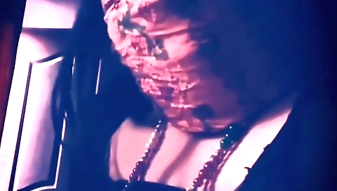 Sexy brunette with natural boobs is playing with her boobs