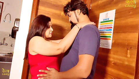 Busty brunette milf gets a nice handjob and a passionate blowjob