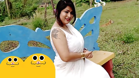 Busty brunette amateur femdom video with naked pussy