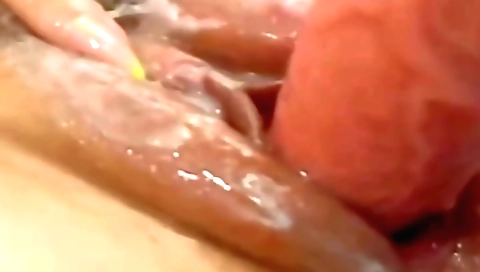 Indian girl with a sexy pussy enjoys a dildo and big dildo