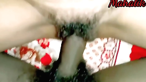 Indian hairy girl in sex video gets her cunt nailed