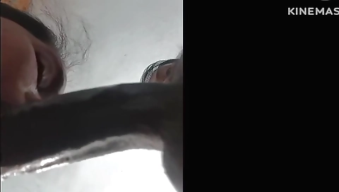 Indian brunette milf fucks big dick in her asshole