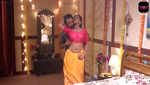 Slutty brunette babe in a sexy dress is wearing black stockings