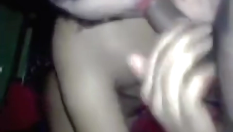 Sexy brunette 18+ blonde gives a blowjob to a guy 18+