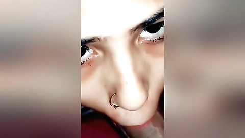 Indian pornstar suck a huge black cock with a huge cum ball